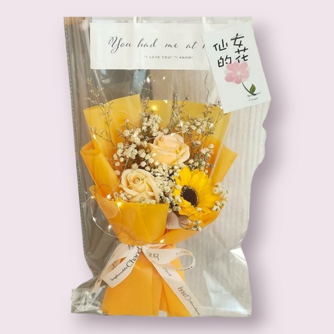 Korean Style Bouquet with Fairy Lights