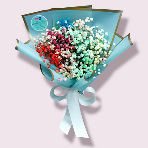 Rainbow Baby's-breath Bouquets